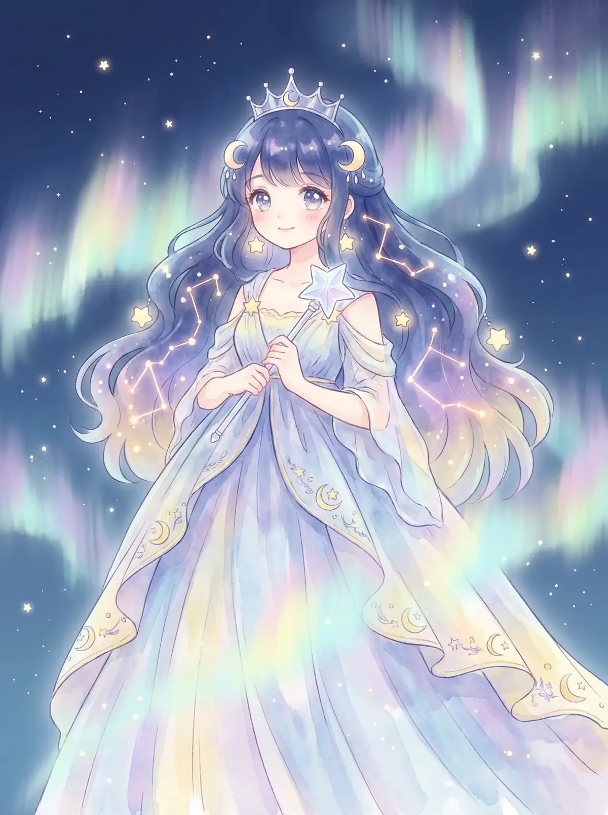 善良的小峓子完整视频完整版 - 星辰公主希尔角色设定图，手持星光权杖